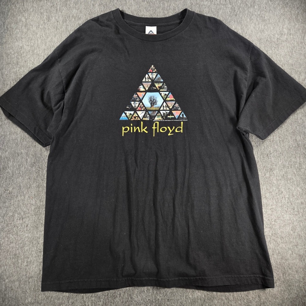 Vintage Pink Floyd T-Shirt Mens 2XL Black 2005 Album‎ Art Collage Graphic Tee